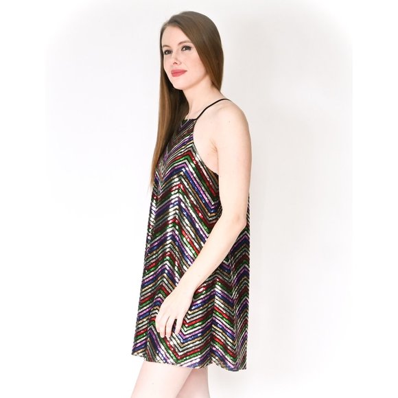 AMANDA UPRICHARD Halette Sequin Shift Mini Dress - Picture 3 of 6